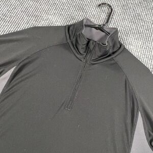 Subaru Pullover Shirt Mens Large Black Long Sleeve 1/4 Zip Mock Neck Golf Casual
